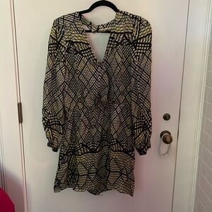 Parker open back cinched waist dress